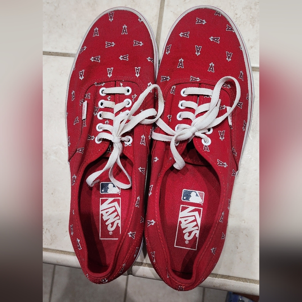 Los Angeles Angels Vans With Tie Laces